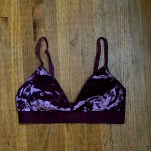 Victoria’s Secret velvet bralette, size M
